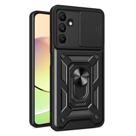 For Samsung Galaxy A15 Sliding Camera Cover Design TPU+PC Phone Case(Black) - Galaxy Phone Cases by buy2fix | Online Shopping UK | buy2fix