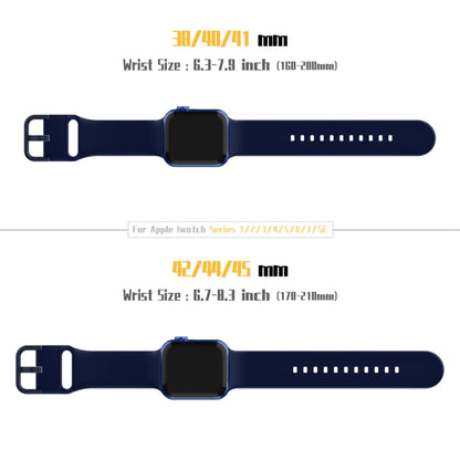 For Apple Watch Ultra 49mm Pin Buckle Silicone Watch Band(Midnight Blue) - Watch Bands by buy2fix | Online Shopping UK | buy2fix