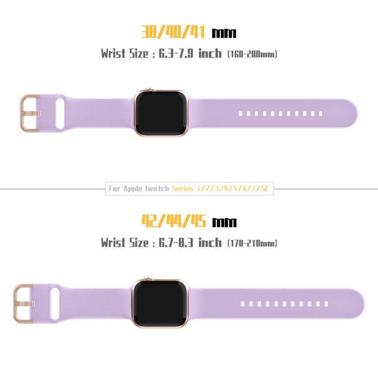 For Apple Watch SE 40mm Pin Buckle Silicone Watch Band(Lavender) - Watch Bands by buy2fix | Online Shopping UK | buy2fix