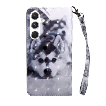 For Samsung Galaxy S24 5G 3D Painted Leather Phone Case(Husky) - Galaxy S24 5G Cases by buy2fix | Online Shopping UK | buy2fix