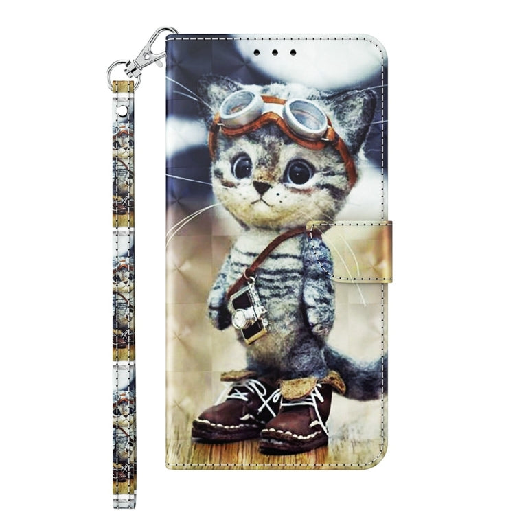 For Samsung Galaxy A35 5G 3D Painted Leather Phone Case(Naughty Cat) - Galaxy Phone Cases by buy2fix | Online Shopping UK | buy2fix