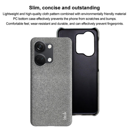 For OnePlus Ace 2V / Nord 3 5G imak Ruiyi Series Cloth Texture PU + PC Phone Case(Dark Grey) - OnePlus Cases by imak | Online Shopping UK | buy2fix