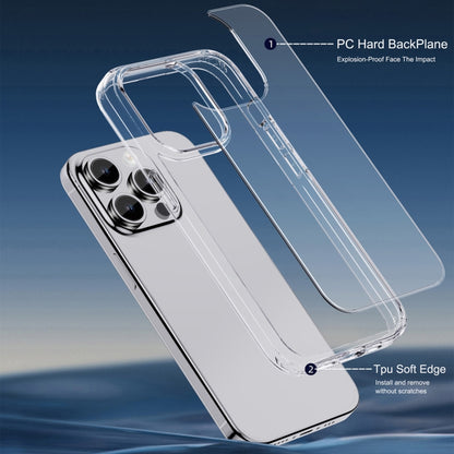 For iPhone 15 Pro Max iPAKY Hanguang Series Transparent TPU+PC Phone Case(Transparent Blue) - iPhone 15 Pro Max Cases by iPAKY | Online Shopping UK | buy2fix