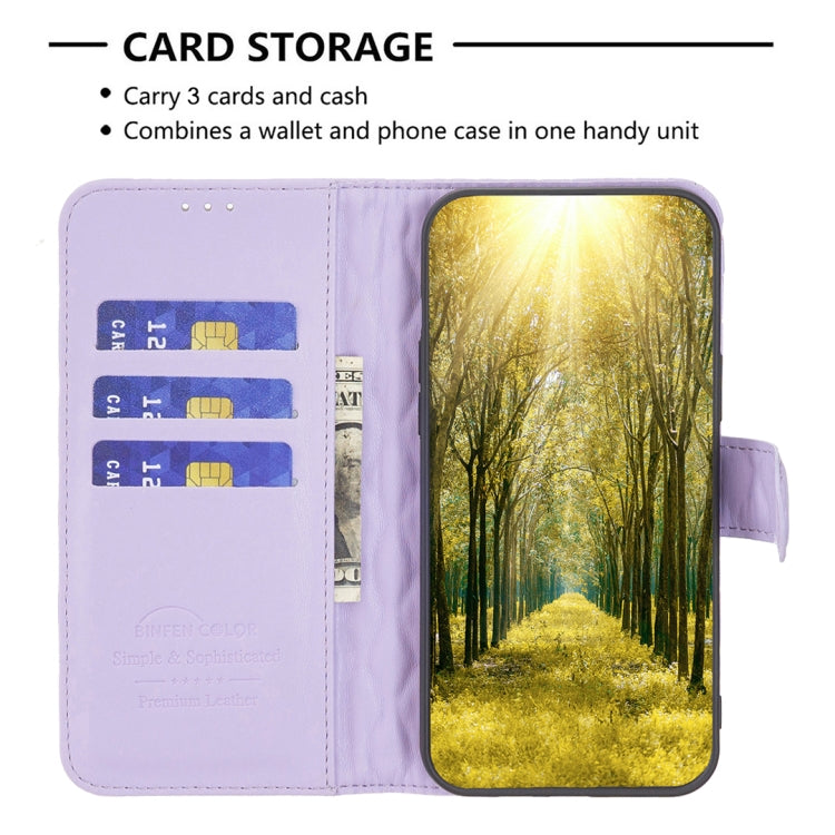 For Motorola Moto G14 4G Diamond Lattice Wallet Flip Leather Phone Case(Purple) - Motorola Cases by buy2fix | Online Shopping UK | buy2fix