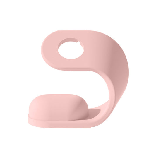 For Apple Watch Series Smart Watch U-shaped Silicone Charging Holder(Pink) - Charger / Holder by buy2fix | Online Shopping UK | buy2fix