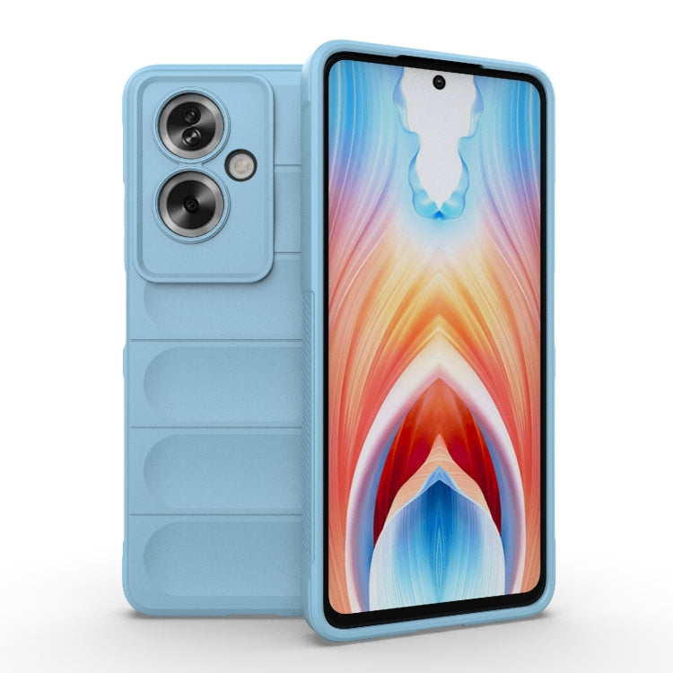 For OPPO A79 5G Global Magic Shield TPU + Flannel Phone Case(Light Blue) - OPPO Cases by buy2fix | Online Shopping UK | buy2fix