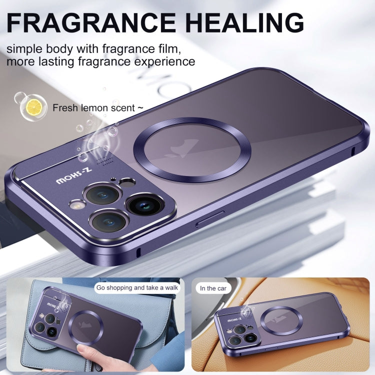 For iPhone 13 Pro Max Aromatherapy Holder Single-sided MagSafe Magnetic Phone Case(Purple) - iPhone 13 Pro Max Cases by buy2fix | Online Shopping UK | buy2fix