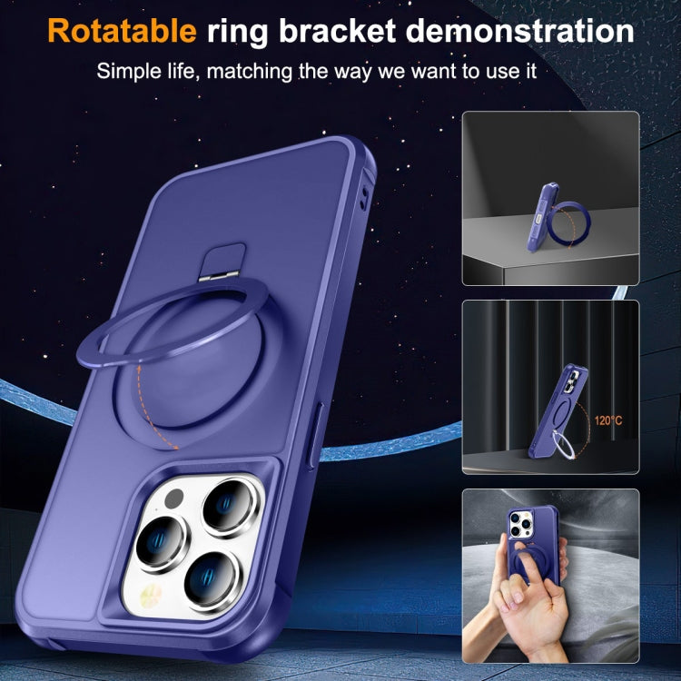 For iPhone 15 Pro MagSafe Magnetic Holder Phone Case(Klein Blue) - iPhone 15 Pro Cases by buy2fix | Online Shopping UK | buy2fix