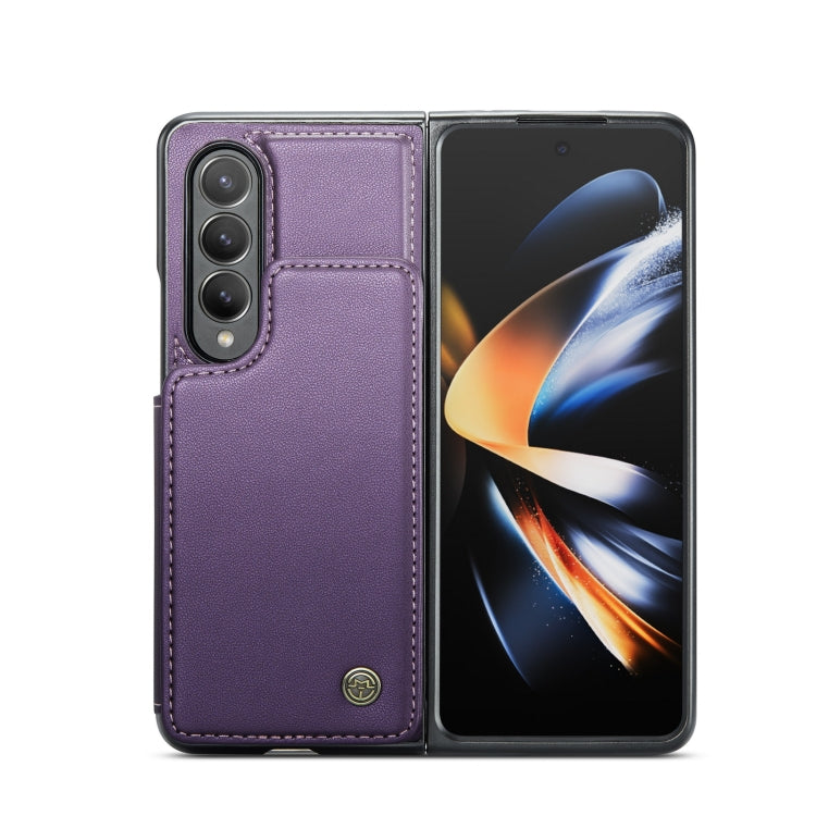 For Samsung Galaxy Z Fold4 5G CaseMe C22 PC+TPU Business Style RFID Anti-theft Leather Phone Case(Purple) - Galaxy Z Fold4 5G Cases by CaseMe | Online Shopping UK | buy2fix