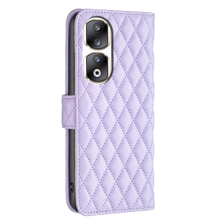 For Honor 90 Pro Diamond Lattice Wallet Flip Leather Phone Case(Purple) - Honor Cases by buy2fix | Online Shopping UK | buy2fix