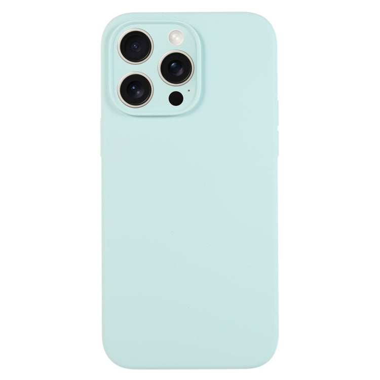 For iPhone 16 Pro Max Pure Color Liquid Silicone Fine Pore Phone Case(Turquoise) - iPhone 16 Pro Max Cases by buy2fix | Online Shopping UK | buy2fix