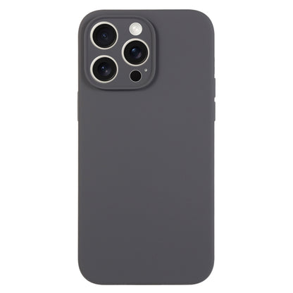 For iPhone 16 Pro Max Pure Color Liquid Silicone Fine Pore Phone Case(Charcoal Black) - iPhone 16 Pro Max Cases by buy2fix | Online Shopping UK | buy2fix