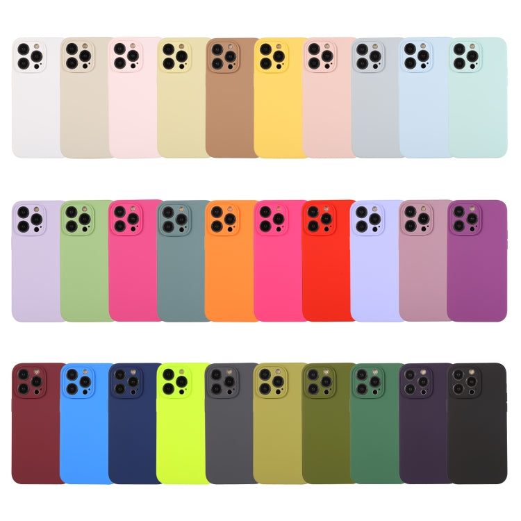 For iPhone 14 Pure Color Liquid Silicone Fine Pore Phone Case(Clover Green) - iPhone 14 Cases by buy2fix | Online Shopping UK | buy2fix