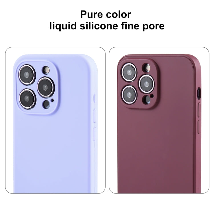 For iPhone 16 Plus Pure Color Liquid Silicone Fine Pore Phone Case(Grey Blue) - iPhone 16 Plus Cases by buy2fix | Online Shopping UK | buy2fix