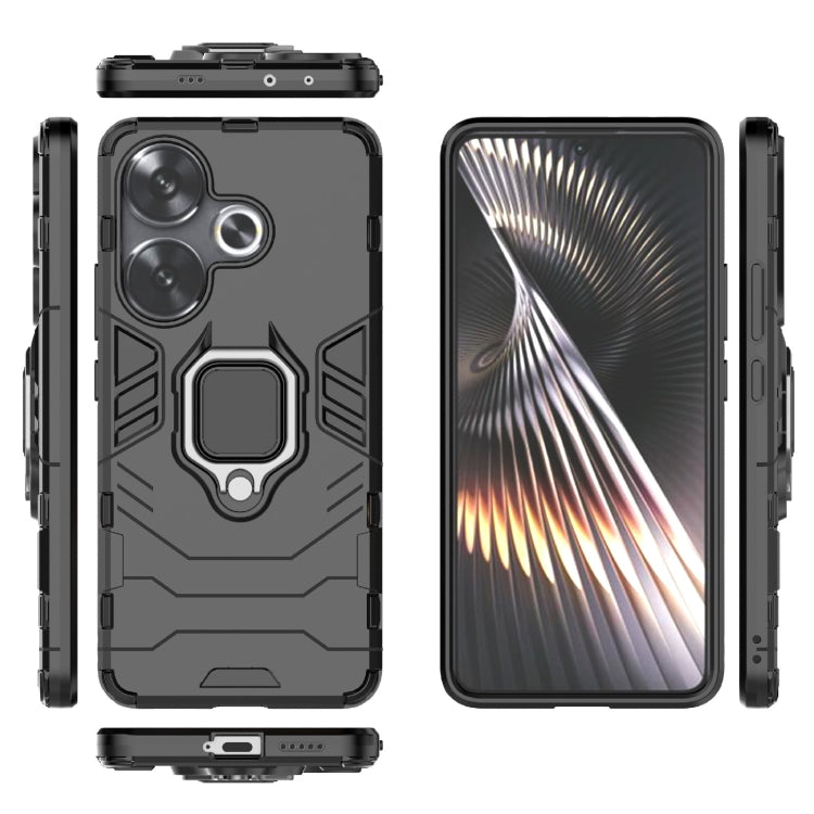 For Xiaomi Redmi Turbo 3 Shockproof PC + TPU Holder Phone Case(Black) - Xiaomi Cases by buy2fix | Online Shopping UK | buy2fix