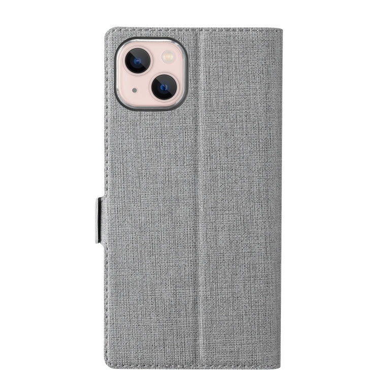 For iPhone 15 Plus ViLi K Series Dual-side Buckle Magsafe Leather Phone Case(Grey) - iPhone 15 Plus Cases by ViLi | Online Shopping UK | buy2fix