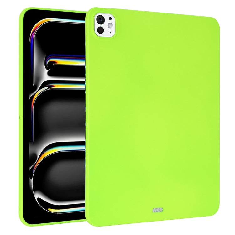 For iPad Pro 13 2024 Oil Spray Skin-friendly TPU Tablet Case(Fluorescent Green) - iPad Pro 13 2024 Cases by buy2fix | Online Shopping UK | buy2fix