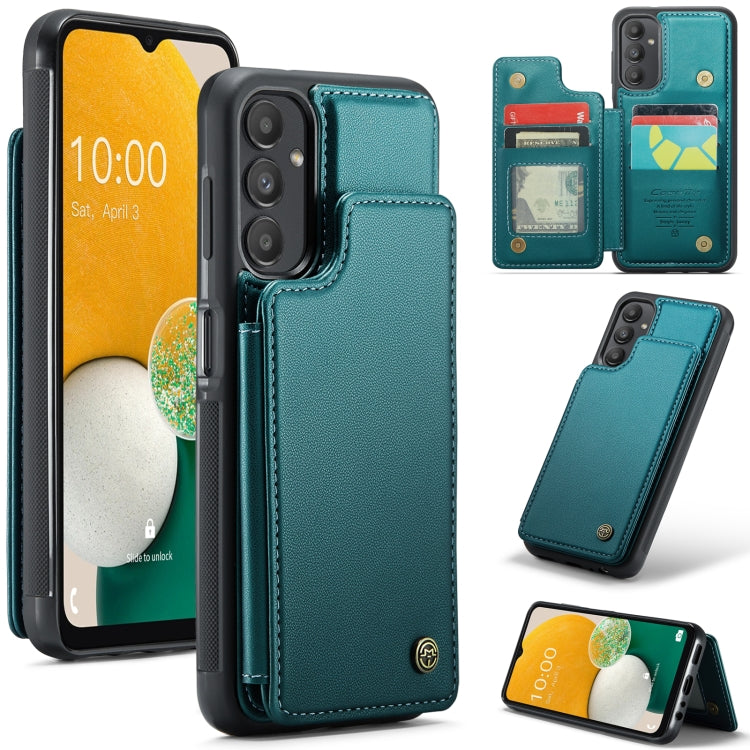 For Samsung Galaxy A13 5G CaseMe C22 Card Slots Holder RFID Anti-theft Phone Case(Blue Green) - Galaxy Phone Cases by CaseMe | Online Shopping UK | buy2fix