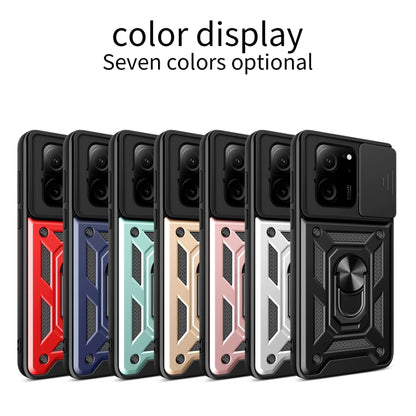 For Xiaomi 13T/13T Pro/Redmi K60 Ultra Sliding Camera Cover Design TPU Hybrid PC Phone Case(Black) - Redmi K60 Ultra Cases by buy2fix | Online Shopping UK | buy2fix