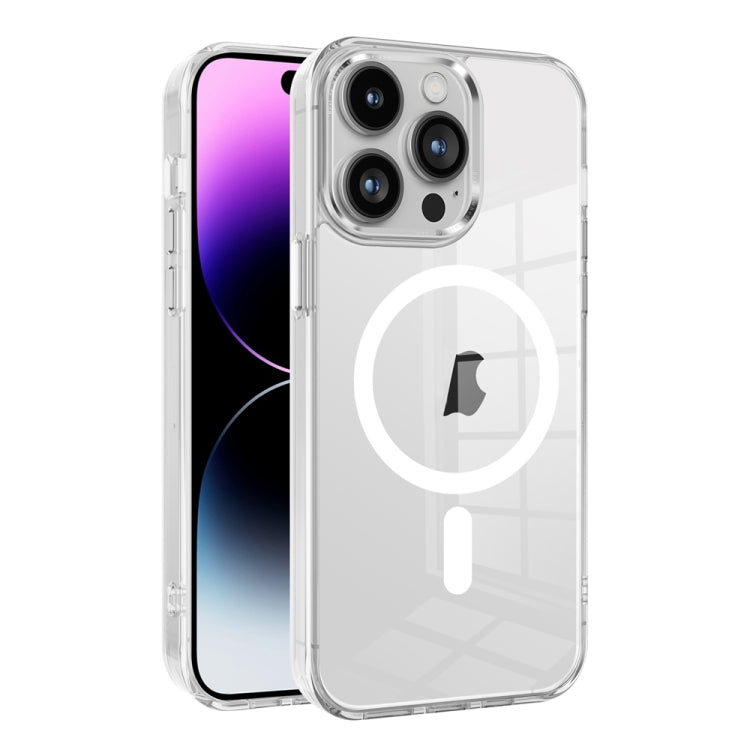 For iPhone 14 Pro Ice Color Magnetic Series PC + Acrylic Magsafe Phone Case(Transparent) - iPhone 14 Pro Cases by buy2fix | Online Shopping UK | buy2fix