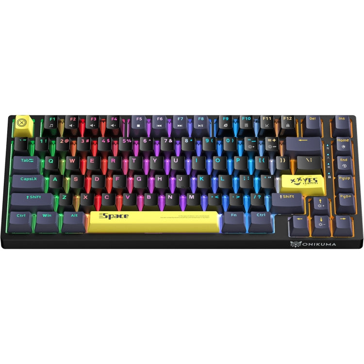 ONIKUMA G52 82 Keys RGB Lighting Wired Mechanical Keyboard, Type:Blue Switch(Black) - Wired Keyboard by ONIKUMA | Online Shopping UK | buy2fix