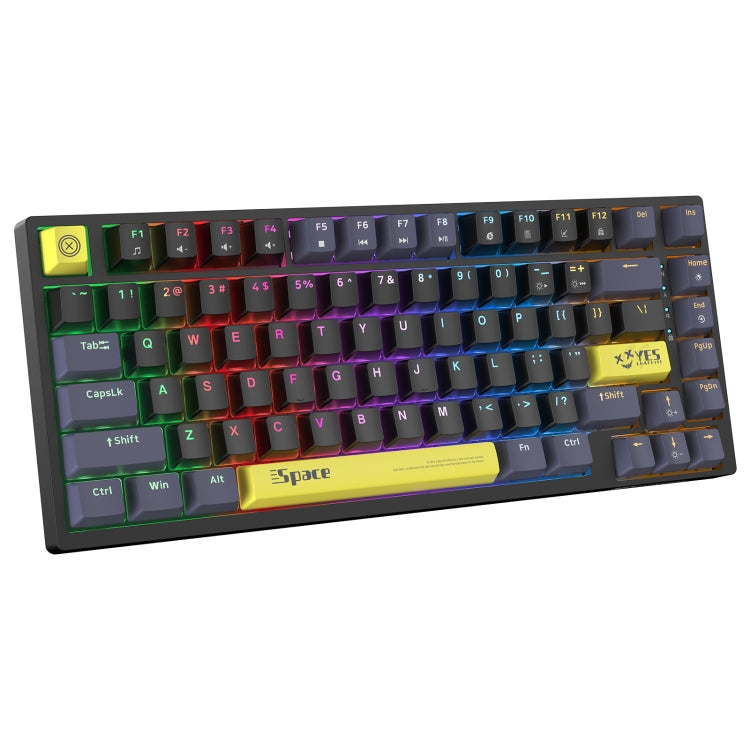 ONIKUMA G52 82 Keys RGB Lighting Wired Mechanical Keyboard, Type:Blue Switch(Black) - Wired Keyboard by ONIKUMA | Online Shopping UK | buy2fix