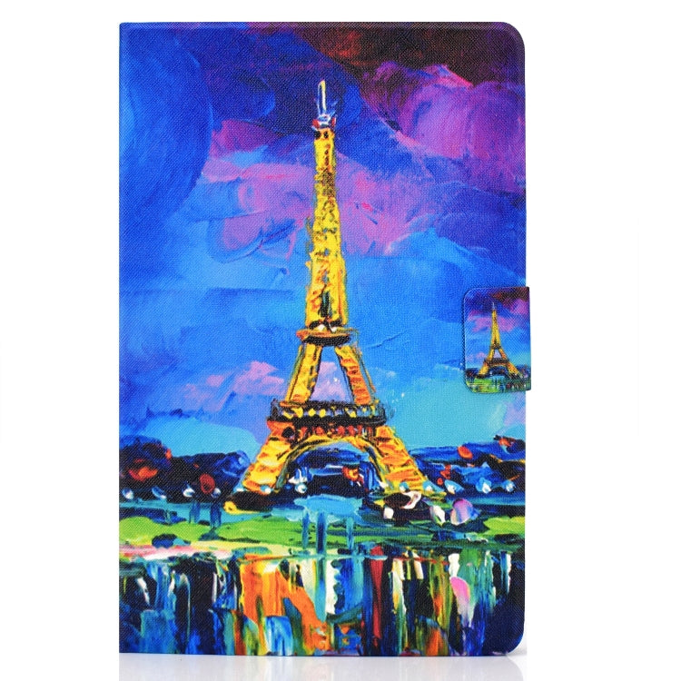 For Samsung Galaxy Tab A9+ Electric Pressed Colored Drawing Leather Tablet Case with Sleep / Wake-up Function(Eiffel Tower) - Galaxy Tab A9+ by buy2fix | Online Shopping UK | buy2fix