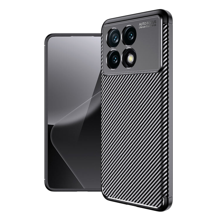 For Xiaomi Redmi K70 Carbon Fiber Texture Shockproof TPU Phone Case(Black) - K70 Cases by buy2fix | Online Shopping UK | buy2fix