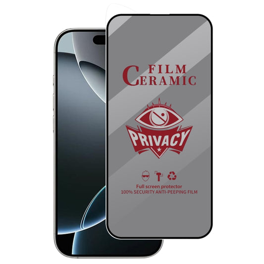 For iPhone 16 Pro Full Coverage HD Privacy Ceramic Film - iPhone 16 Pro Tempered Glass by buy2fix | Online Shopping UK | buy2fix