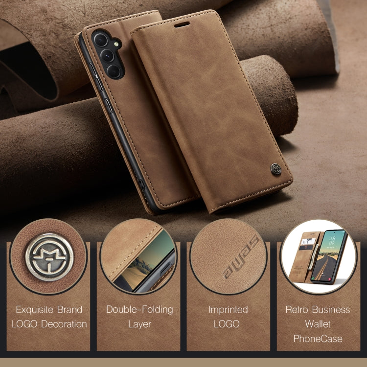 For Samsung Galaxy S23 FE 5G CaseMe 013 Multifunctional Horizontal Flip Leather Phone Case(Brown) - Galaxy S23 FE 5G Cases by CaseMe | Online Shopping UK | buy2fix