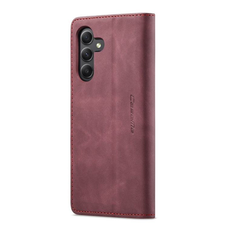 For Samsung Galaxy A25 5G CaseMe 013 Multifunctional Horizontal Flip Leather Phone Case(Wine Red) - Galaxy Phone Cases by CaseMe | Online Shopping UK | buy2fix