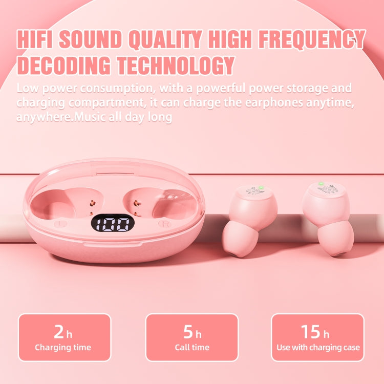 ONIKUMA T305 Digital Display Wireless Bluetooth Earphone(Pink) - Bluetooth Earphone by ONIKUMA | Online Shopping UK | buy2fix