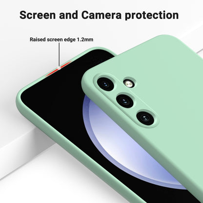 For Samsung Galaxy A35 5G Pure Color Liquid Silicone Shockproof Full Coverage Phone Case(Green) - Galaxy Phone Cases by buy2fix | Online Shopping UK | buy2fix