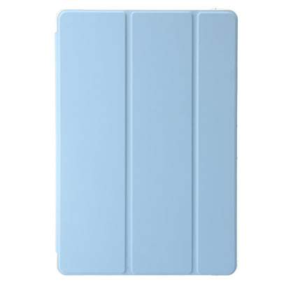 For Samsung Galaxy Tab S9+ 3-Fold Clear Acrylic Leather Tablet Case(Ice Blue) - Galaxy Tab S9+ Cases by buy2fix | Online Shopping UK | buy2fix