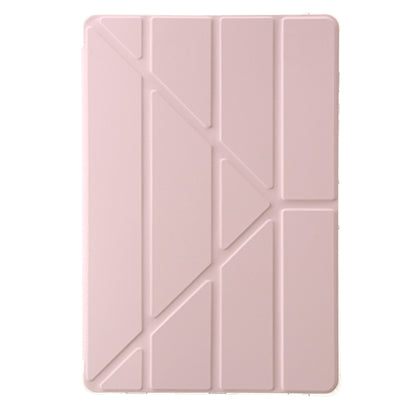 For Samsung Galaxy Tab S9 Clear Acrylic Deformation Leather Tablet Case(Pink) - Galaxy Tab S9 Cases by buy2fix | Online Shopping UK | buy2fix