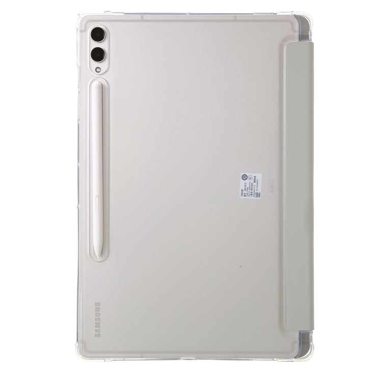 For Samsung Galaxy Tab S9 FE Clear Acrylic Deformation Leather Tablet Case(Grey) - Galaxy Tab S9 FE by buy2fix | Online Shopping UK | buy2fix