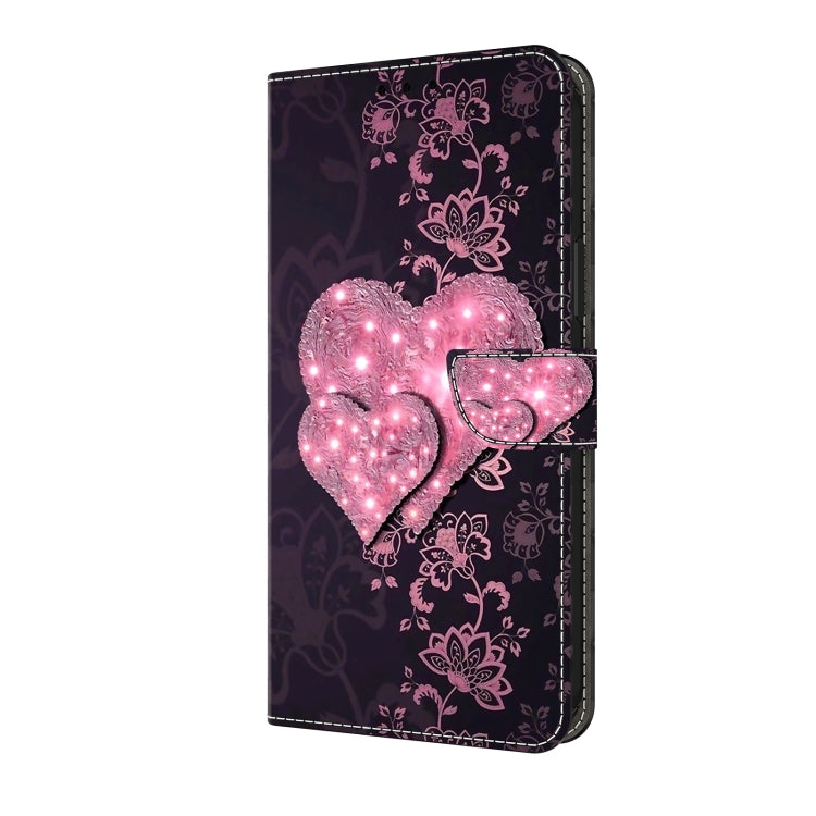 For Motorola Moto G04 Crystal 3D Shockproof Protective Leather Phone Case(Lace Love) - Motorola Cases by buy2fix | Online Shopping UK | buy2fix