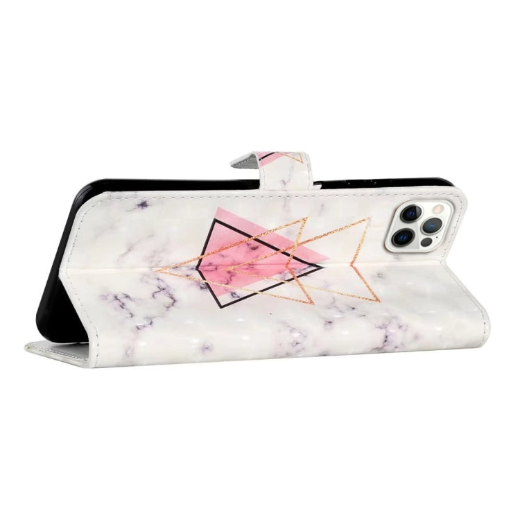 For iPhone 16 Pro Oil Embossed 3D Drawing Leather Phone Case(Triangular Marble) - iPhone 16 Pro Cases by buy2fix | Online Shopping UK | buy2fix