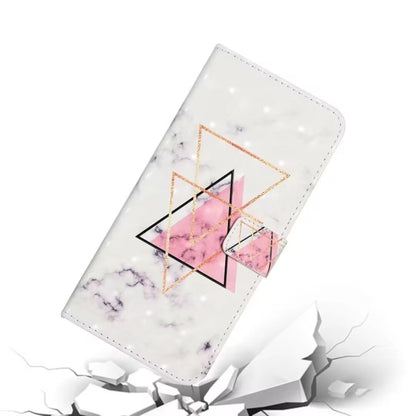 For iPhone 16 Pro Max Oil Embossed 3D Drawing Leather Phone Case(Triangular Marble) - iPhone 16 Pro Max Cases by buy2fix | Online Shopping UK | buy2fix