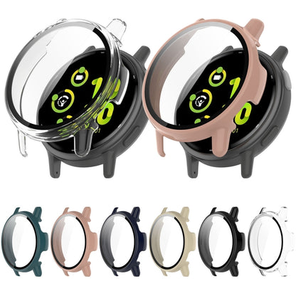 For Garmin vivoactive 5 / Active 5 PC + Tempered Film Integrated Watch Protective Case(Green) - Watch Cases by buy2fix | Online Shopping UK | buy2fix