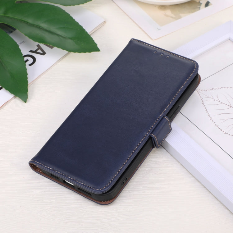 For Xiaomi 14 Ultra Magnetic Crazy Horse Texture Genuine Leather RFID Phone Case(Blue) - 14 Ultra Cases by buy2fix | Online Shopping UK | buy2fix