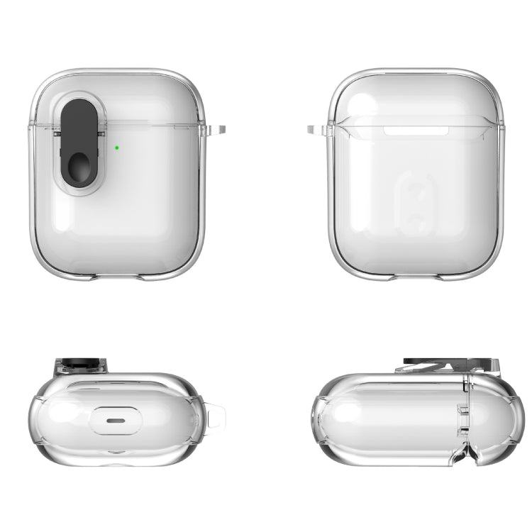 For AirPods 1 / 2 Ice Crystals Shockproof Earphone Protective Case(Black) - For AirPods 1/2 by buy2fix | Online Shopping UK | buy2fix