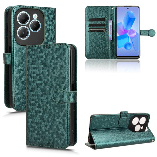 For Infinix Hot 40 / Hot 40 Pro 4G 2024 Honeycomb Dot Texture Leather Phone Case(Green) - Infinix Cases by buy2fix | Online Shopping UK | buy2fix