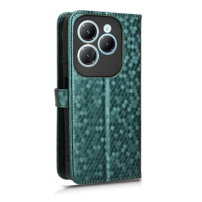 For Infinix Hot 40 / Hot 40 Pro 4G 2024 Honeycomb Dot Texture Leather Phone Case(Green) - Infinix Cases by buy2fix | Online Shopping UK | buy2fix