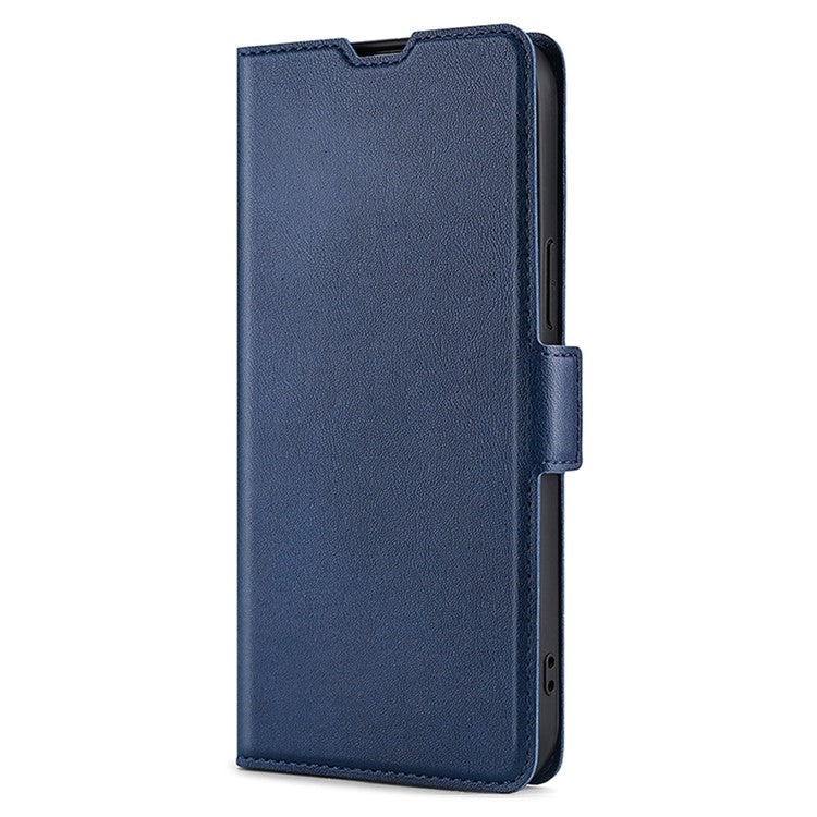 For Motorola Moto G Play 4G 2024 Ultra-thin Voltage Side Buckle Horizontal Flip Leather Phone Case(Blue) - Motorola Cases by buy2fix | Online Shopping UK | buy2fix