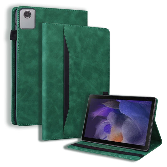 For Lenovo Tab M11 / Xiaoxin Pad 11 2024 Business Shockproof Horizontal Flip Leather Tablet Case(Green) - Lenovo by buy2fix | Online Shopping UK | buy2fix