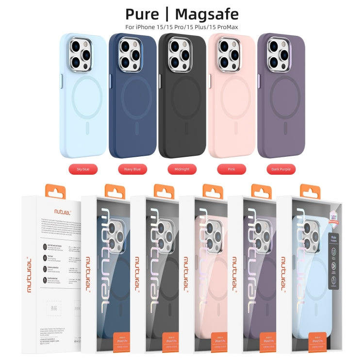 For iPhone 15 Pro Mutural Karen Series Liquid Silicone Magsafe Phone Case(Navy Blue) - iPhone 15 Pro Cases by Mutural | Online Shopping UK | buy2fix