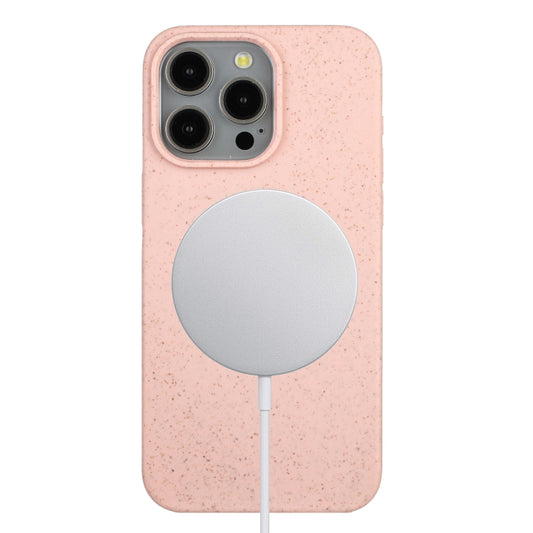 For iPhone 13 Pro Max Wheat MagSafe Magnetic Straw Material + TPU Phone Case(Pink) - iPhone 13 Pro Max Cases by buy2fix | Online Shopping UK | buy2fix