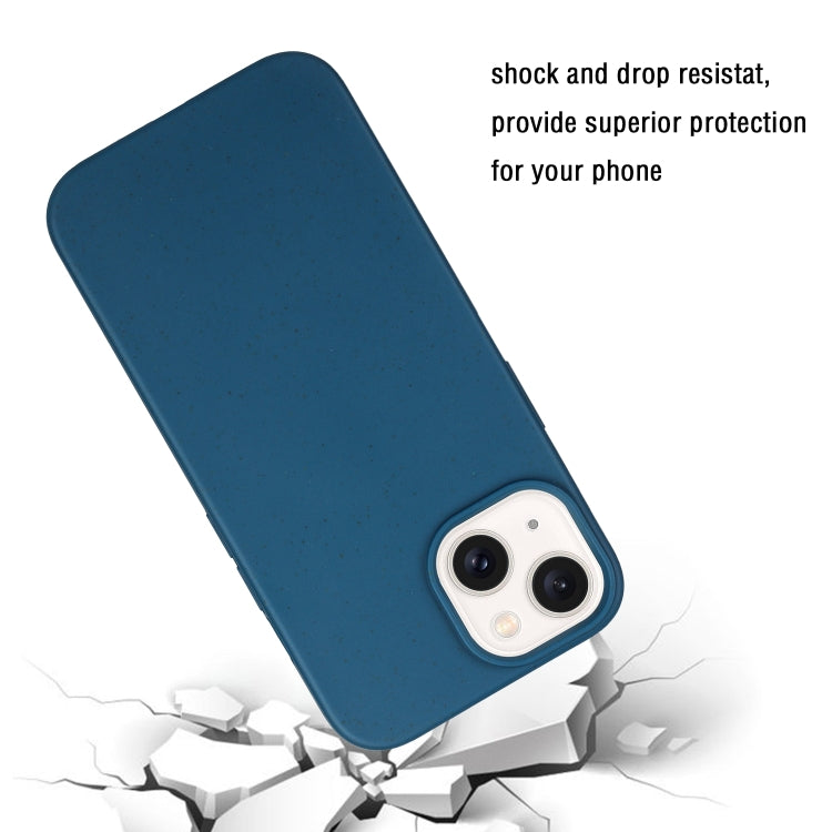 For iPhone 13 Wheat MagSafe Magnetic Straw Material + TPU Phone Case(Blue) - iPhone 13 Cases by buy2fix | Online Shopping UK | buy2fix