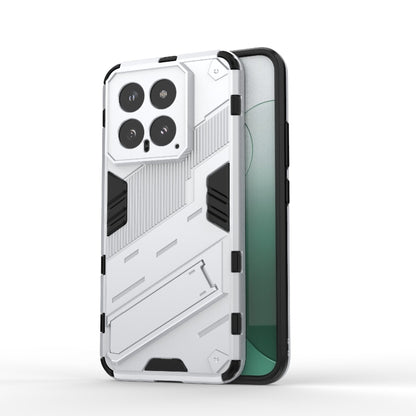 For Xiaomi 14 5G Punk Armor 2 in 1 PC + TPU Phone Case with Holder(White) - 14 Cases by buy2fix | Online Shopping UK | buy2fix